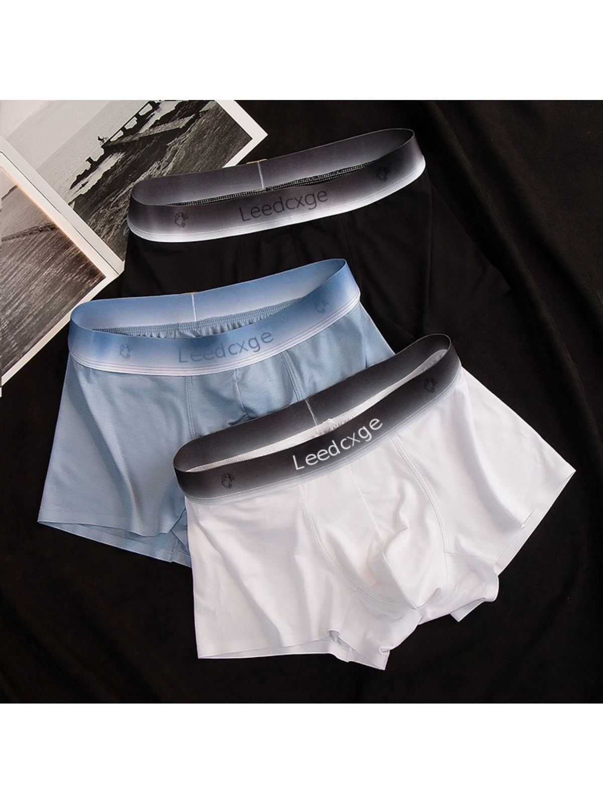 Slip sans couture large microfibre homme — lot de 4, uni