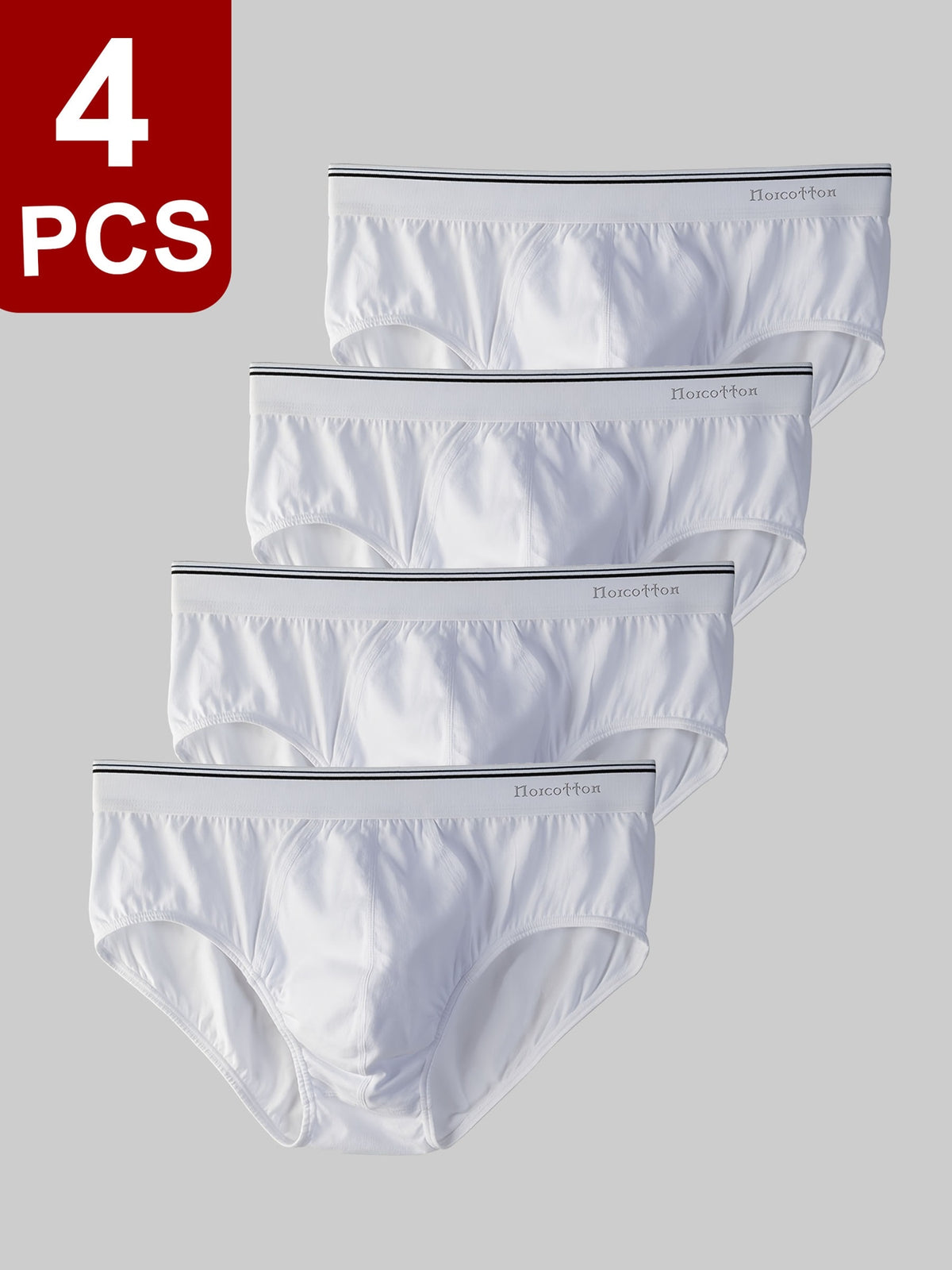 Slip respirant homme — lot de 4, blanc