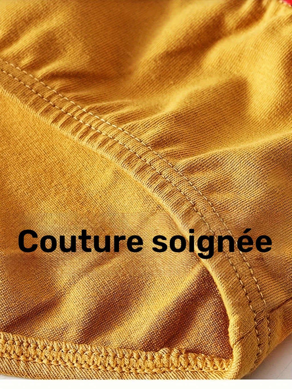 Slip large grande taille coton homme — lot de 6, uni