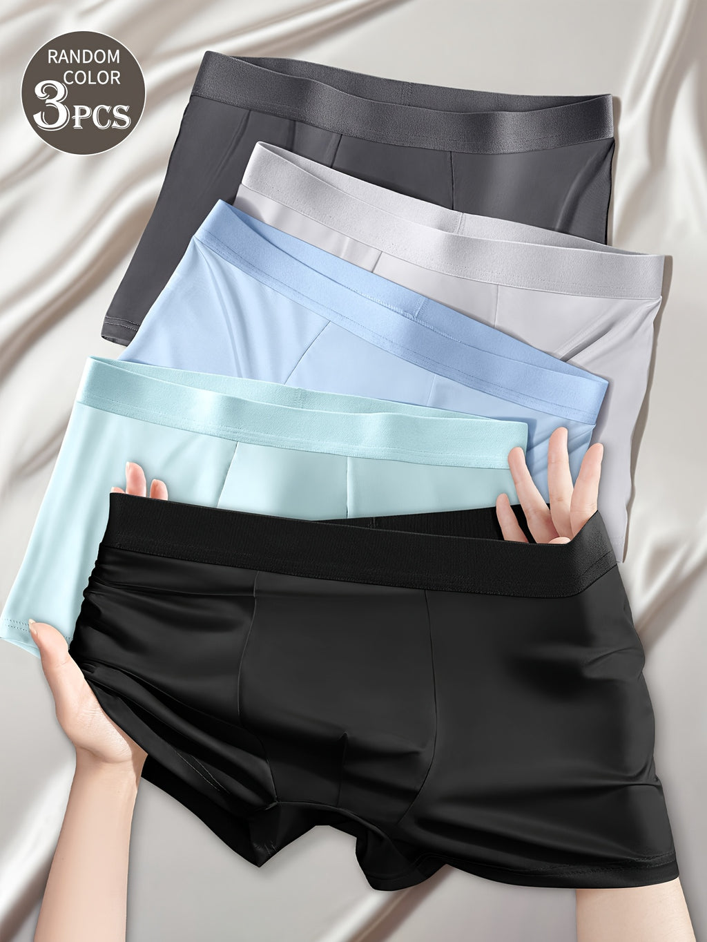 Boxer séchage rapide microfibre homme — lot de 3, uni