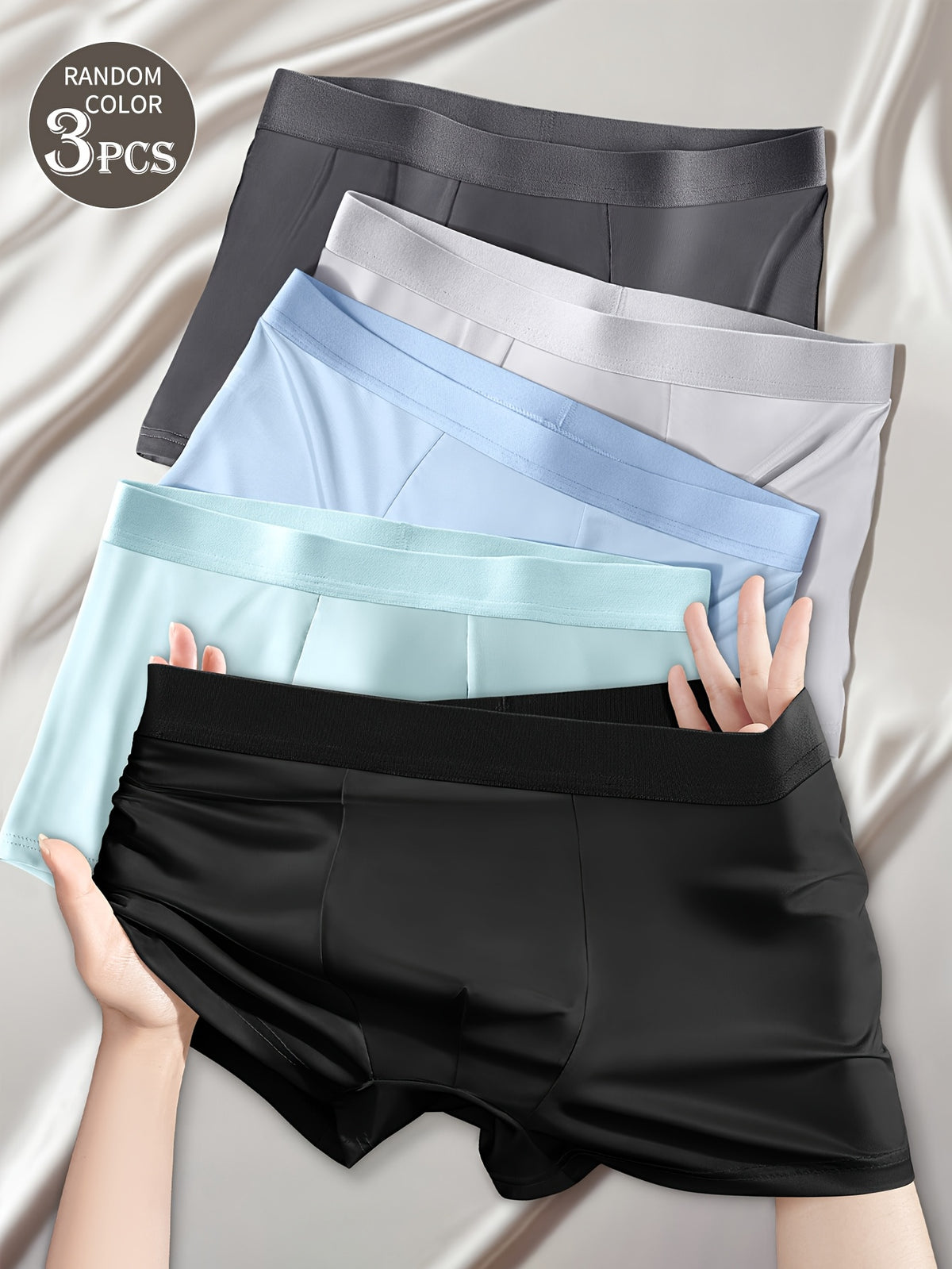 Boxer séchage rapide microfibre homme — lot de 3, uni