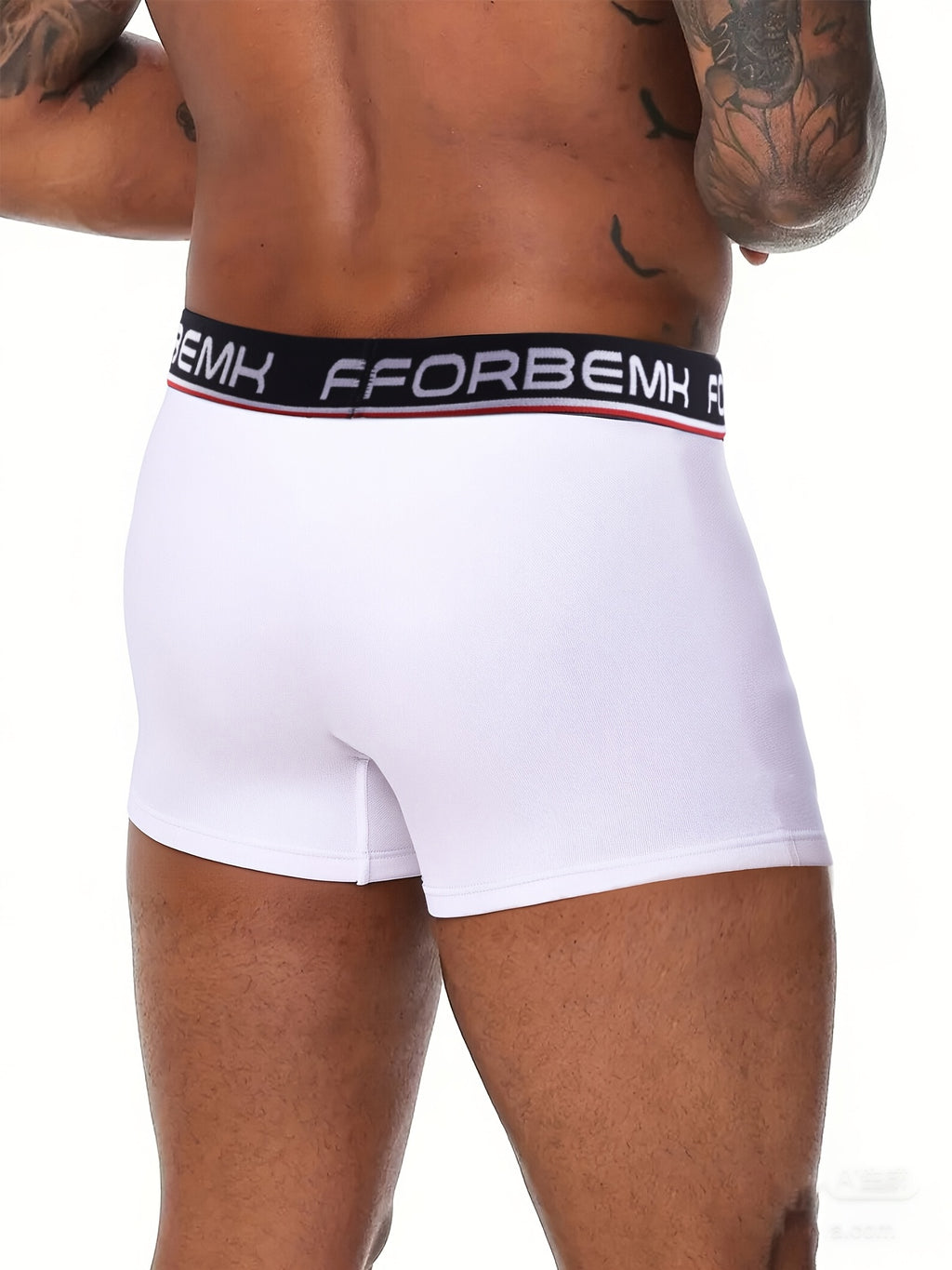 Boxer de sport coton homme — lot de 5, blanc