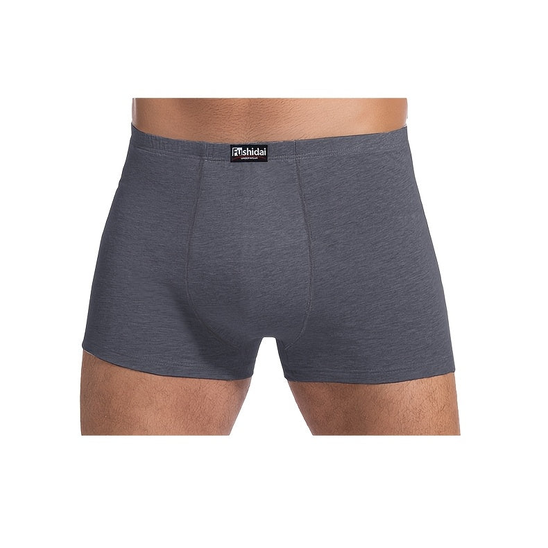 Boxer grande taille respirant coton homme — lot de 3, uni, du 3XL au 1XL (modèle 2)