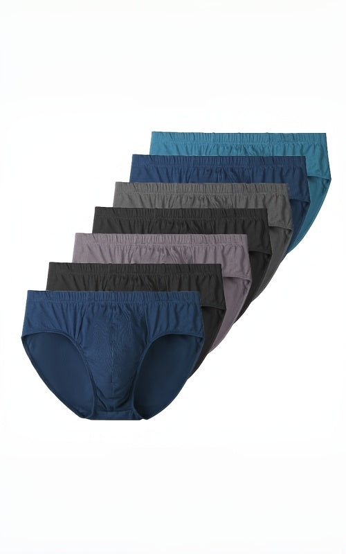 Slip sans couture large coton homme — lot de 8, uni