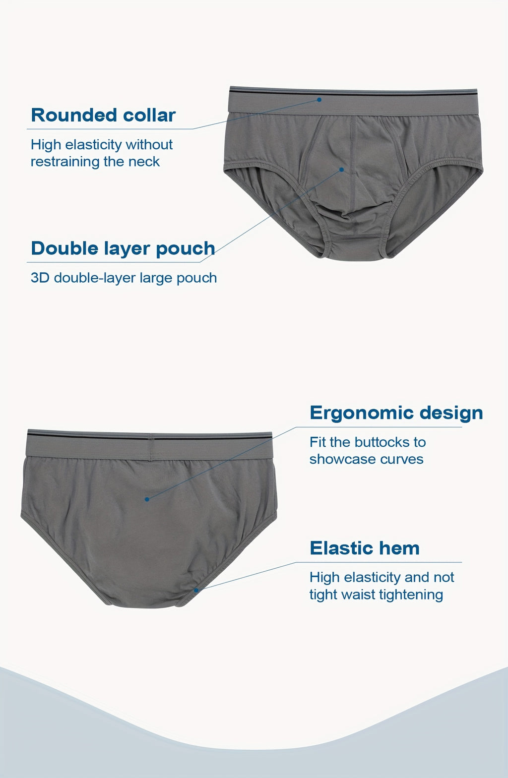 Boxer respirant coton homme — lot de 5, rayé
