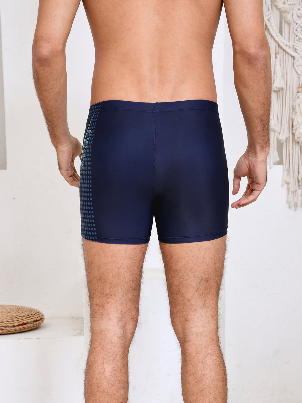 Boxer grande taille de sport homme, couleur marine