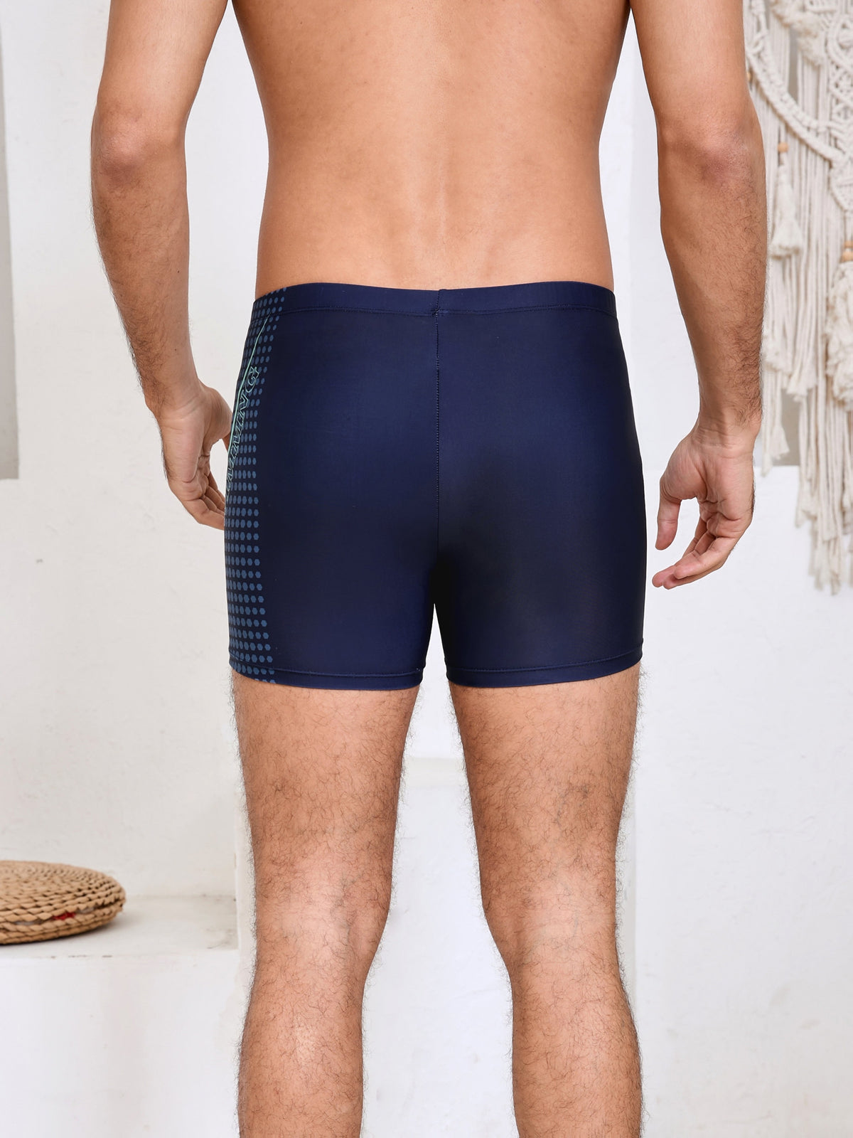 Boxer grande taille de sport homme, couleur marine