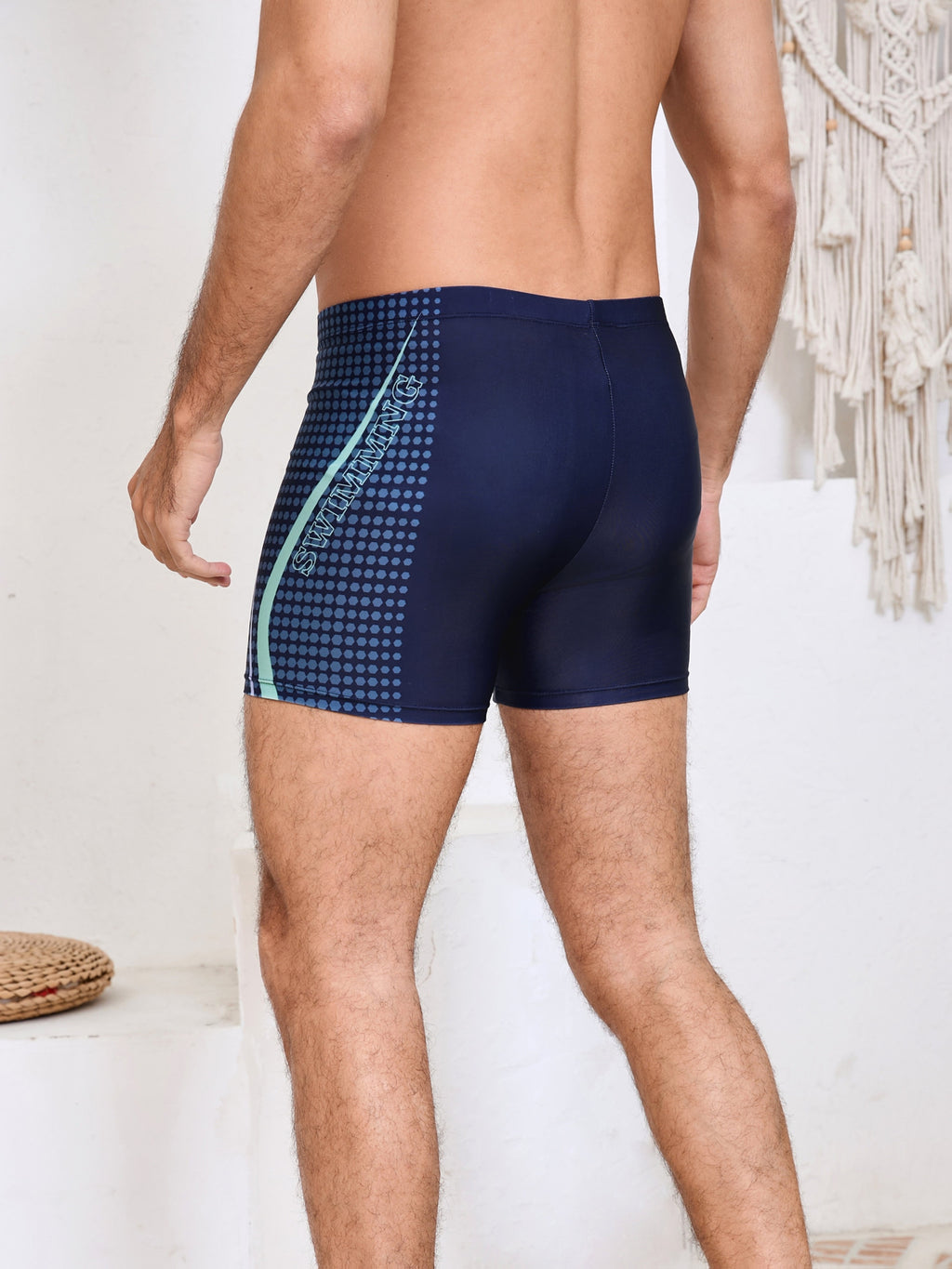 Boxer grande taille de sport homme, couleur marine