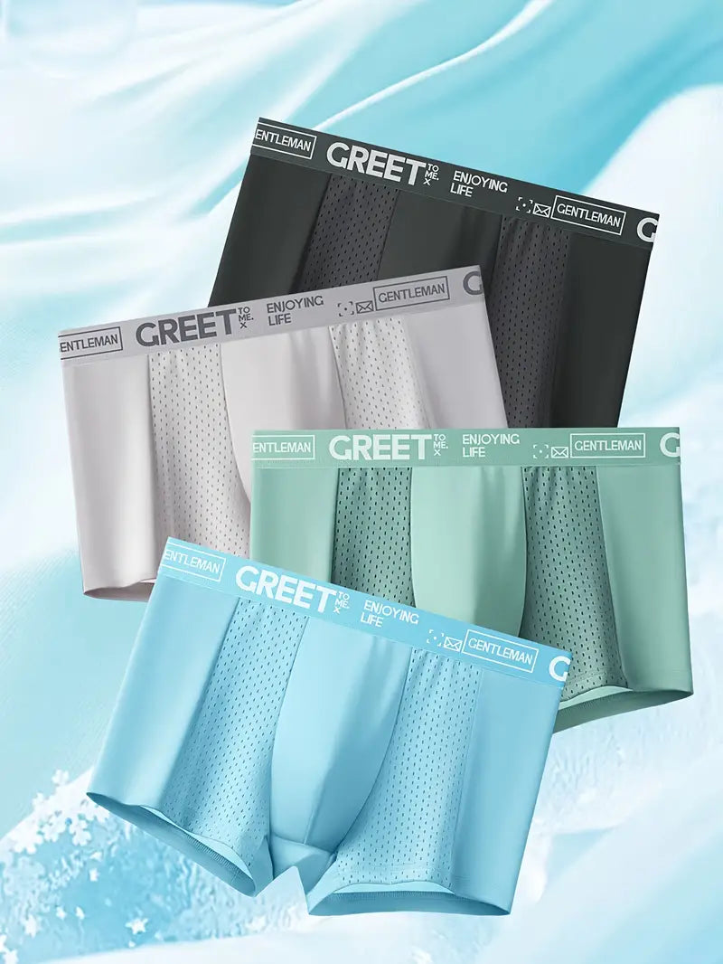 Boxer antibactérien homme — lot de 4, coupe courte