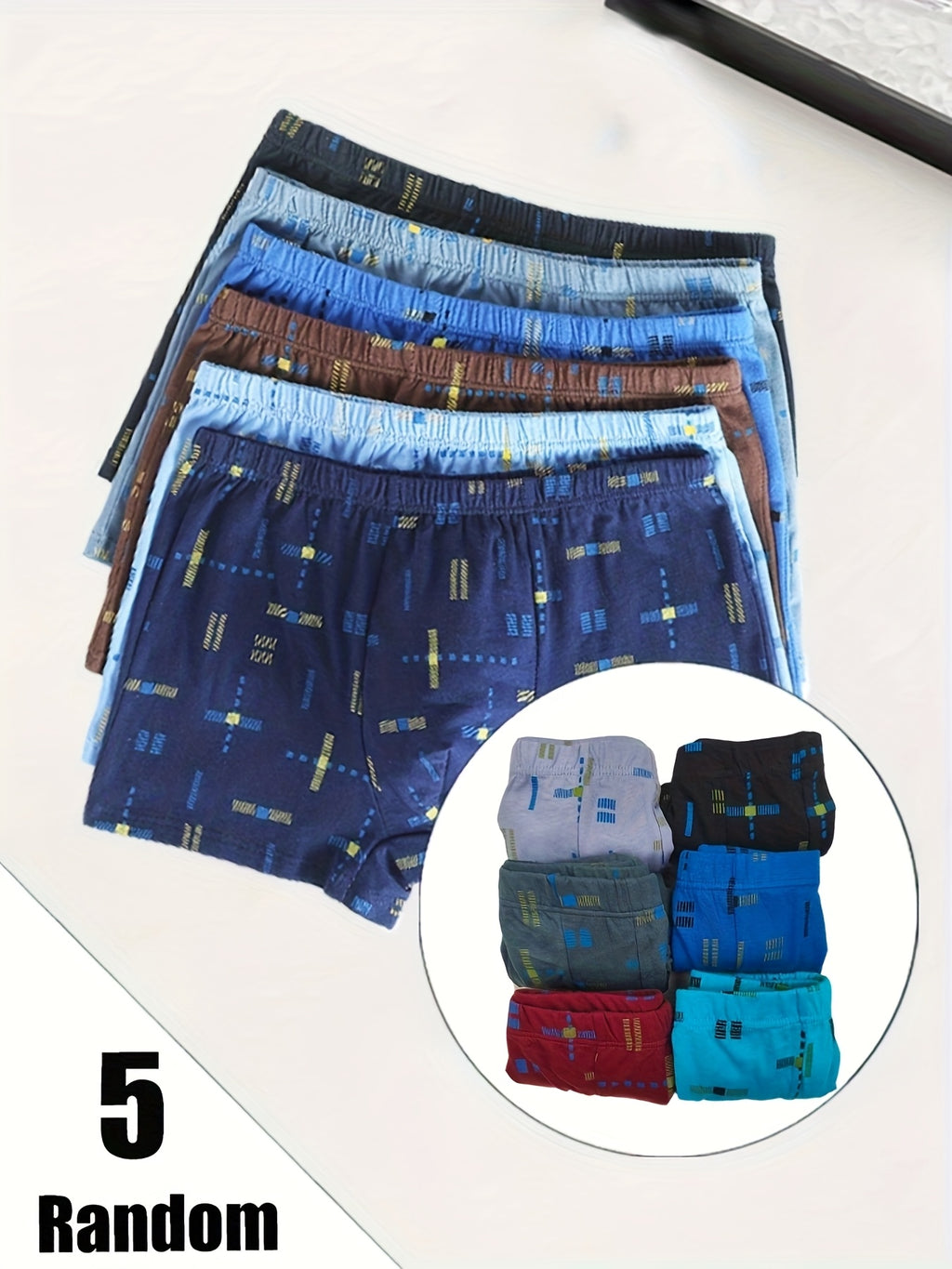Boxer large respirant coton homme — lot de 5