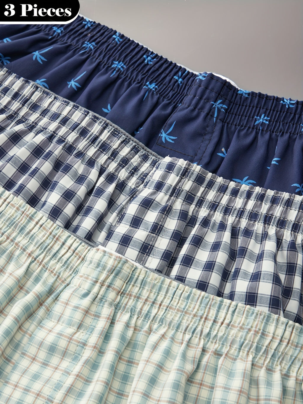 Boxer respirant d'intérieur microfibre homme — lot de 3