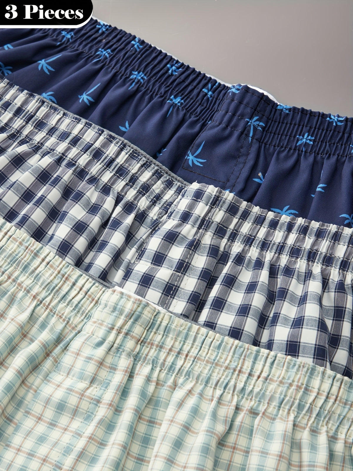 Boxer respirant d'intérieur microfibre homme — lot de 3