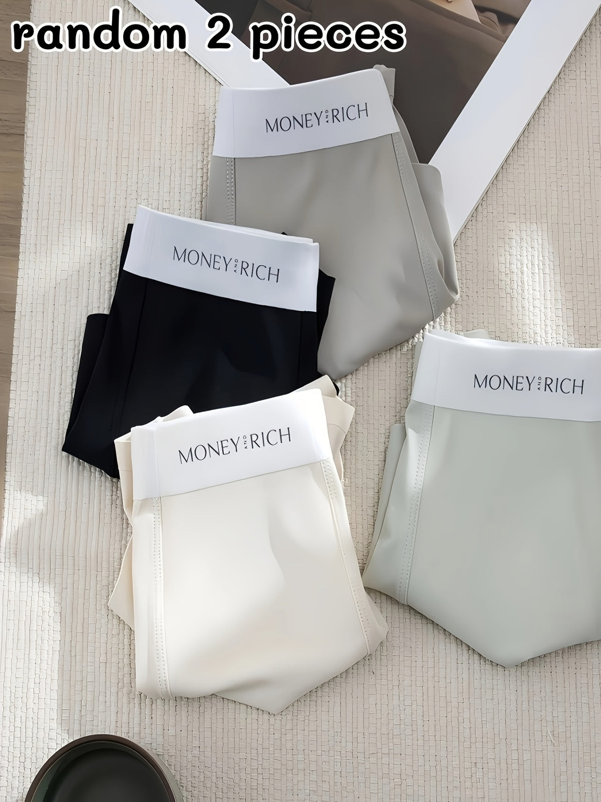 Boxer sans couture respirant microfibre homme — lot de 2, uni