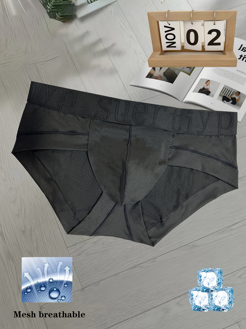 Slip de sport séchage rapide microfibre homme — lot de 5, uni