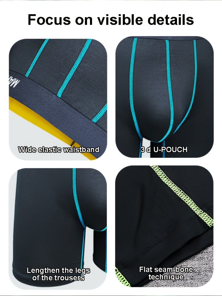 Boxer respirant bambou homme — lot de 5, uni, du S au XXL (modèle 2)