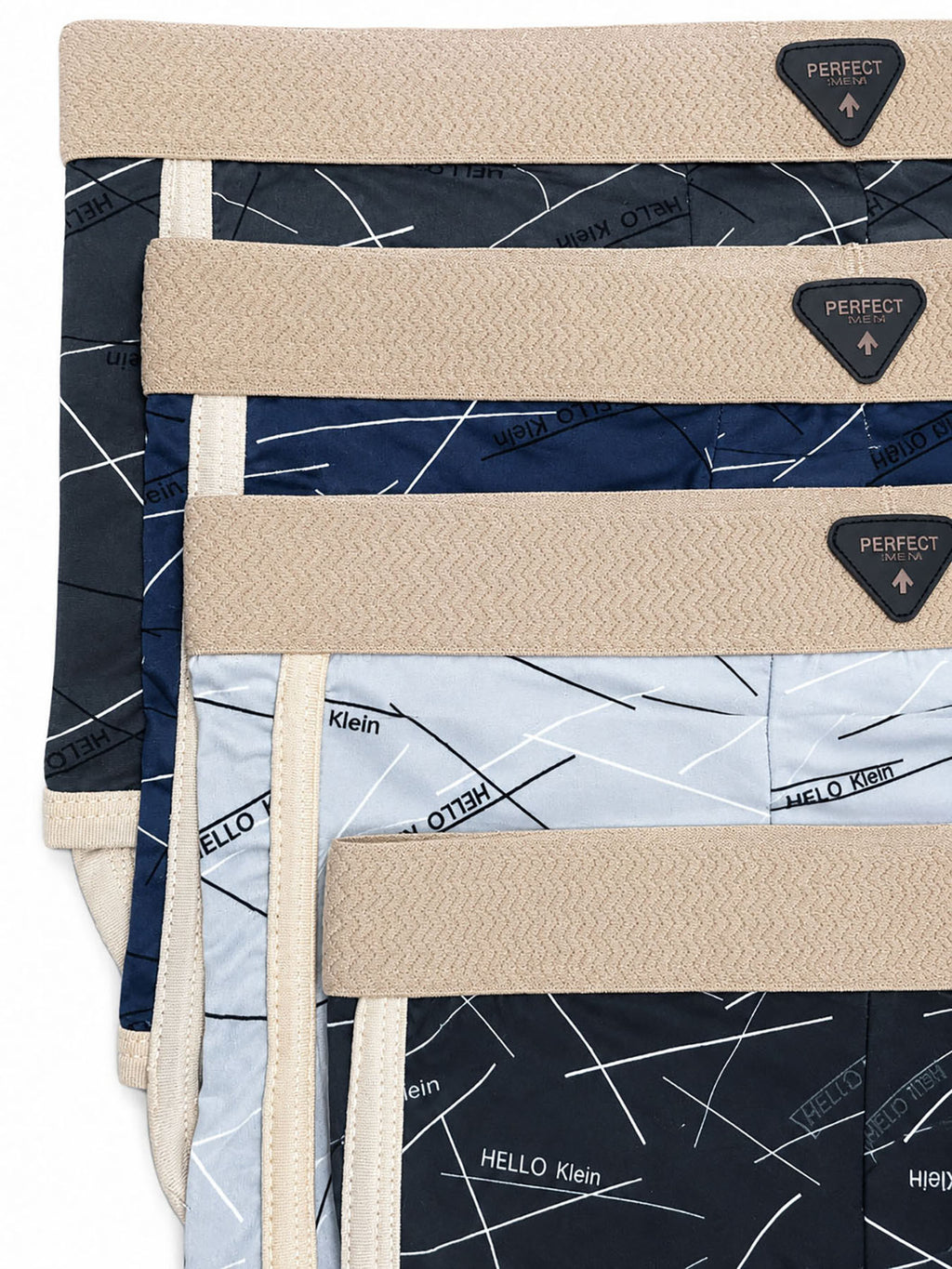 Boxer respirant microfibre homme — lot de 4, rayé