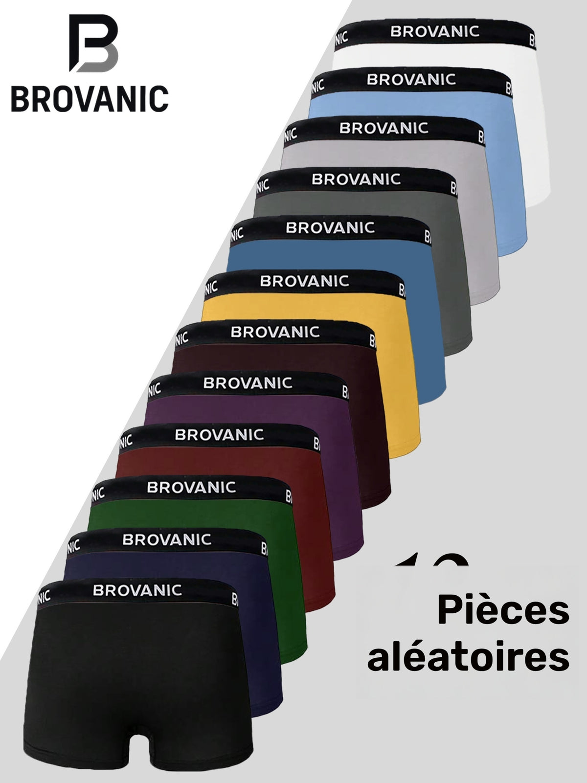 Boxer respirant microfibre homme — lot de 12, uni