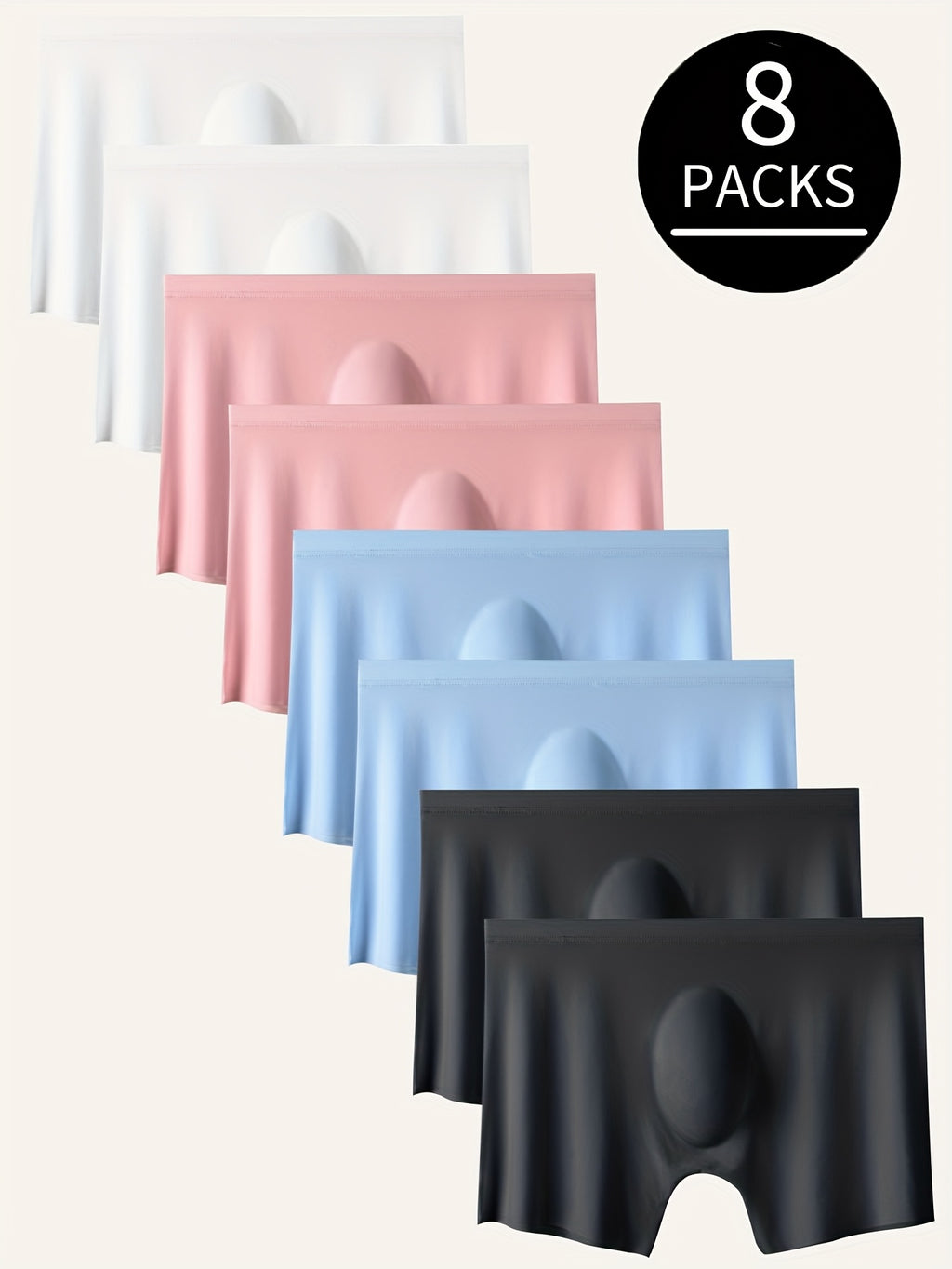 Boxer respirant microfibre homme — lot de 8