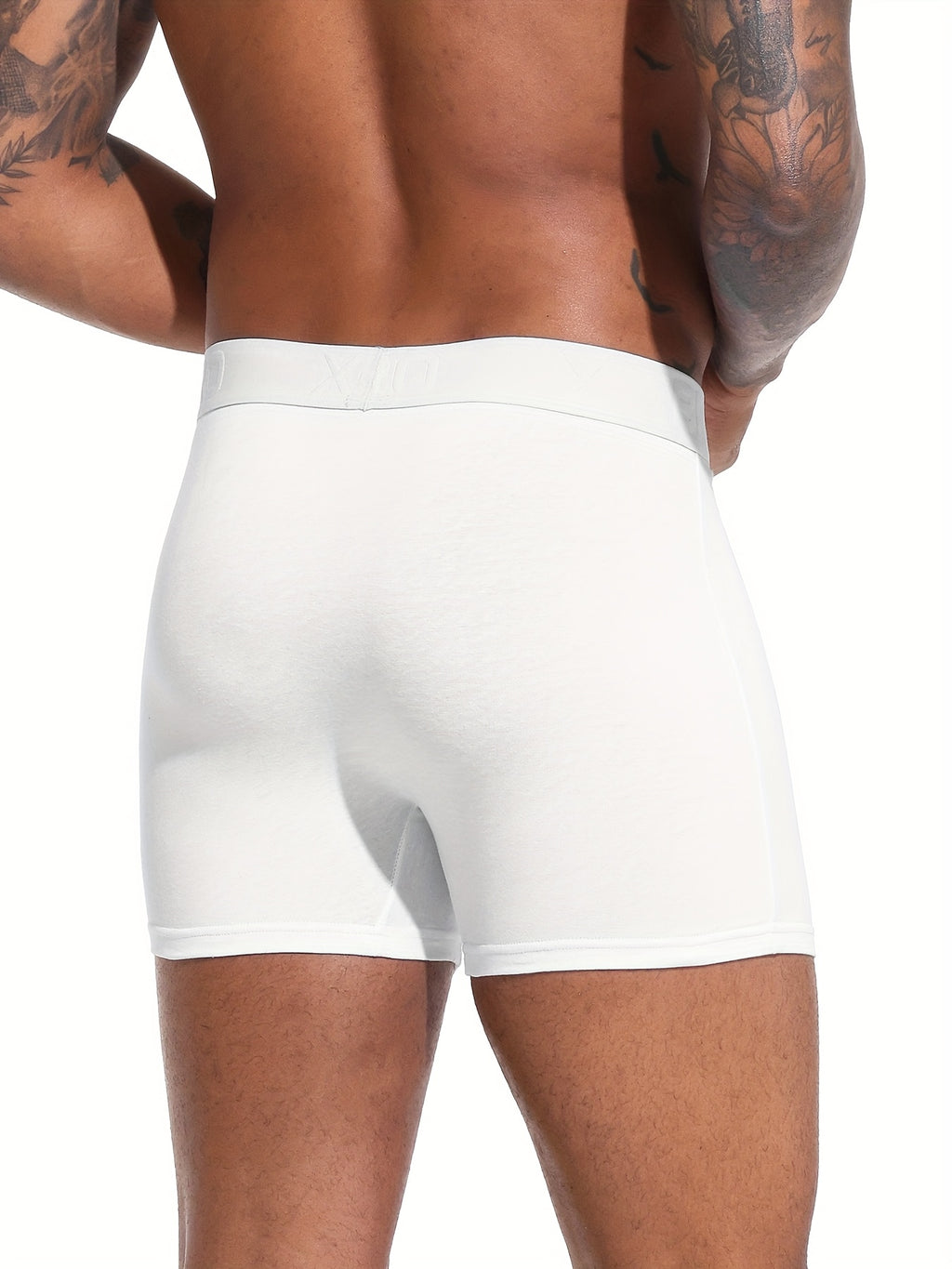 Boxer coton homme — lot de 5, blanc