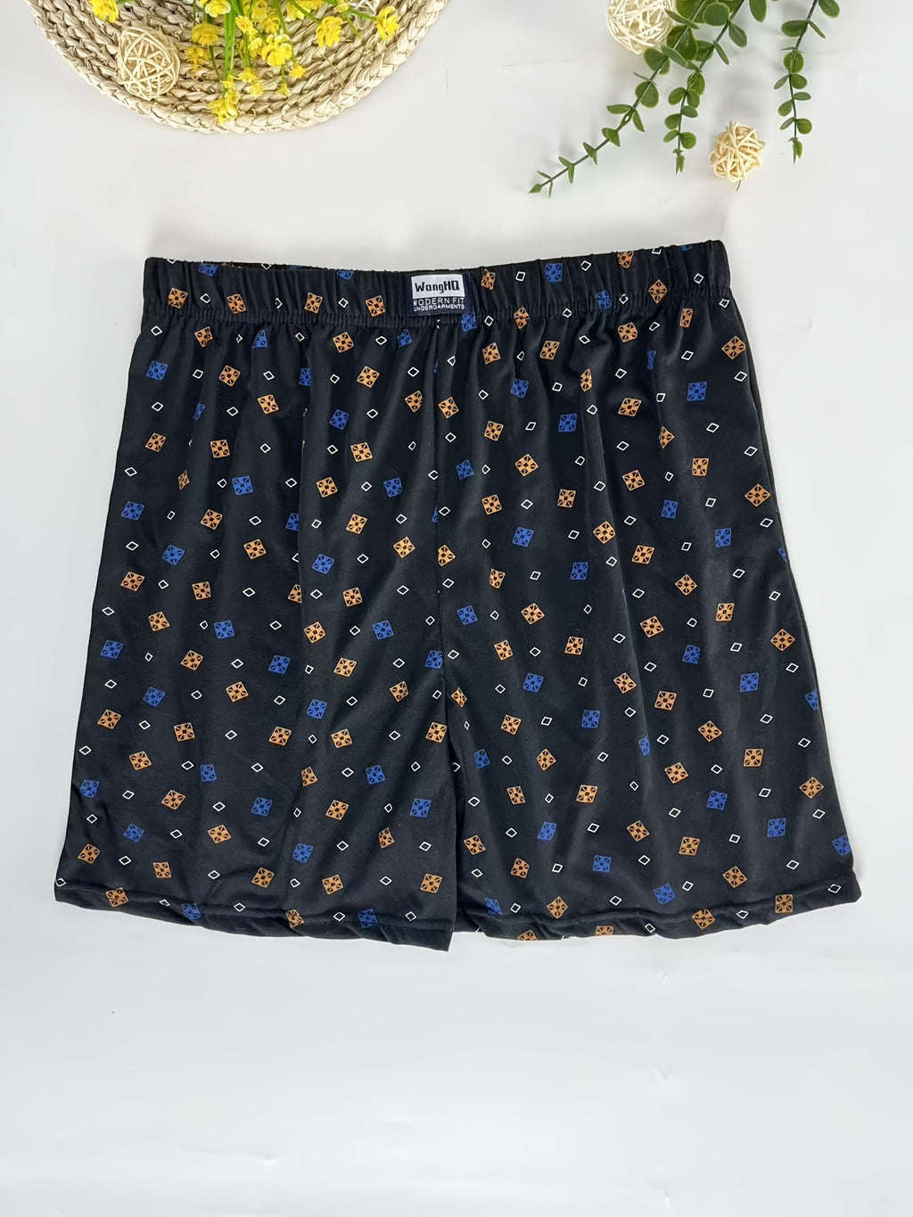 Boxer large de sport microfibre homme — lot de 5, géométrique