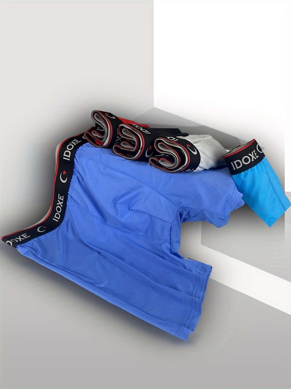 Boxer grande taille de sport microfibre homme — lot de 5, uni, assortiment E