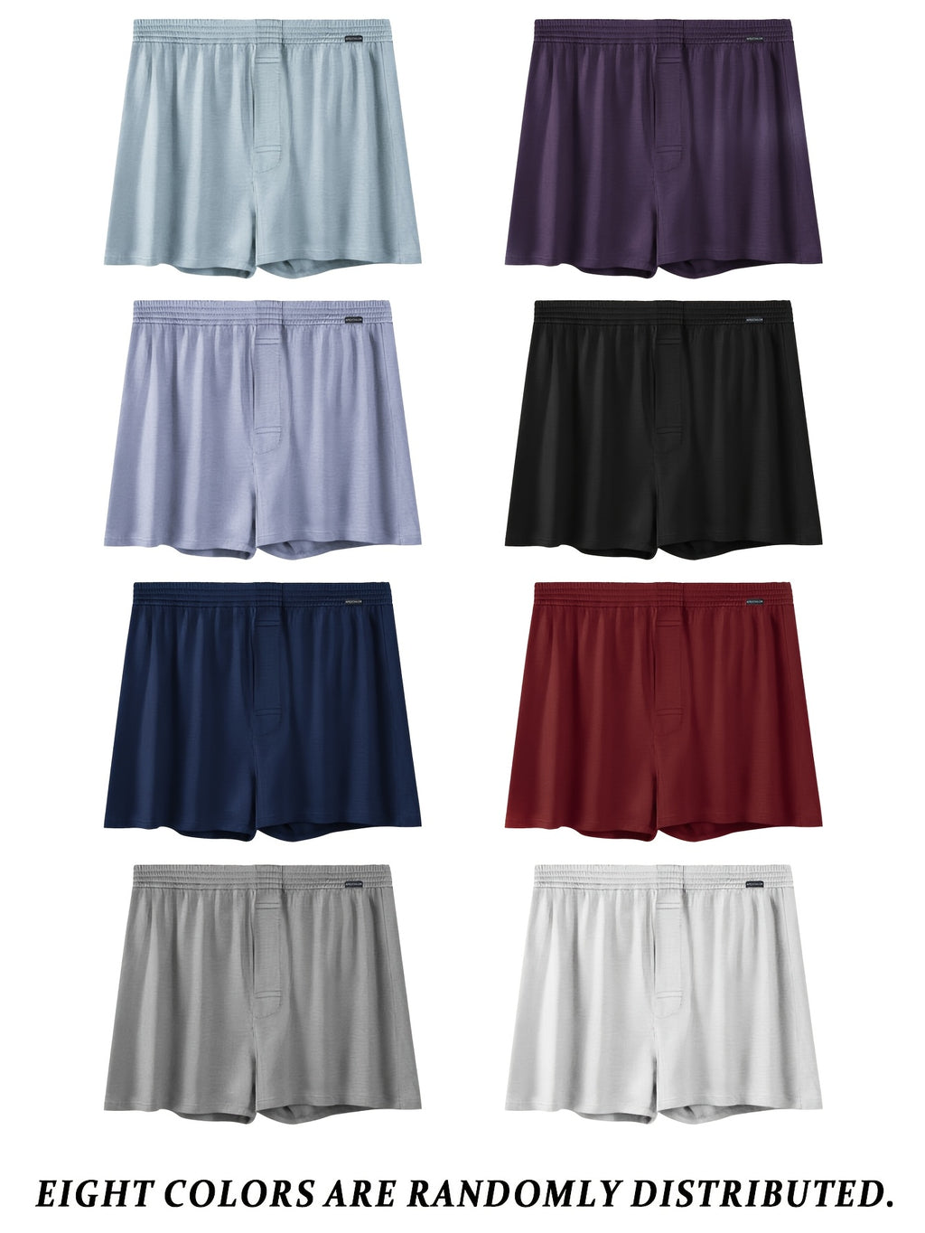 Boxer respirant bambou homme — lot de 5, uni, du M au XXL