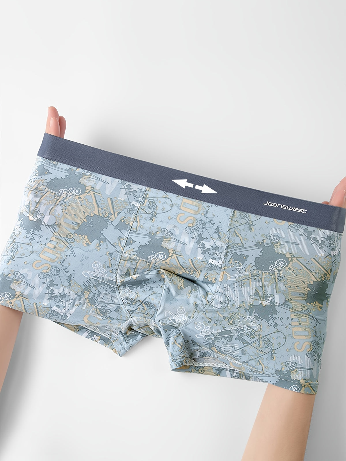 Boxer respirant microfibre homme — lot de 4, imprimé, du S au XXL