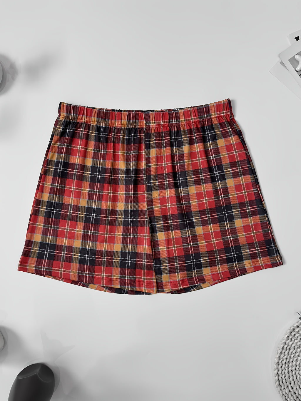 Boxer large d'intérieur microfibre homme — lot de 4, bourgogne