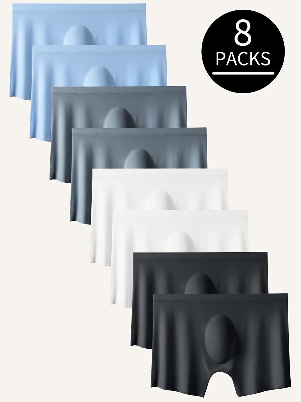 Boxer respirant microfibre homme — lot de 8