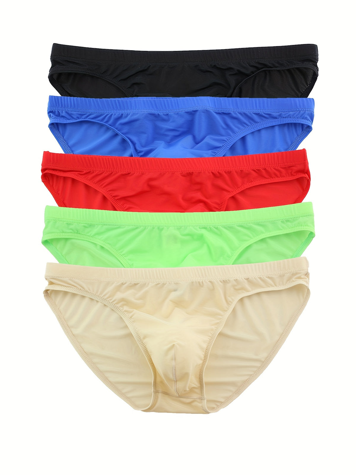 Slip respirant microfibre homme — lot de 5, uni, assortiment C