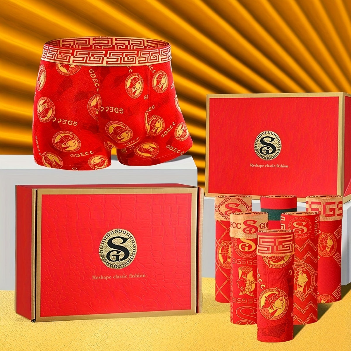 Aléatoire-4pcs-avec Boîte Cadeau Rouge