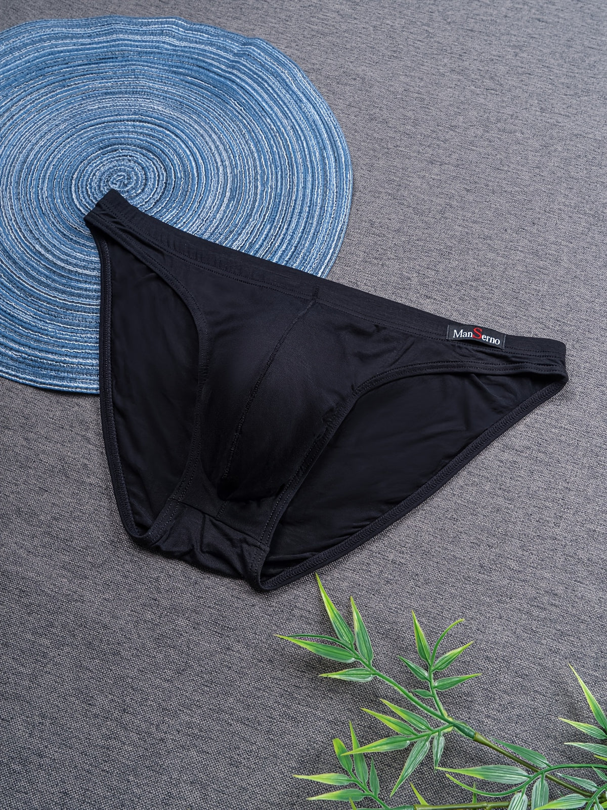 Slip respirant bambou homme — lot de 10, noir