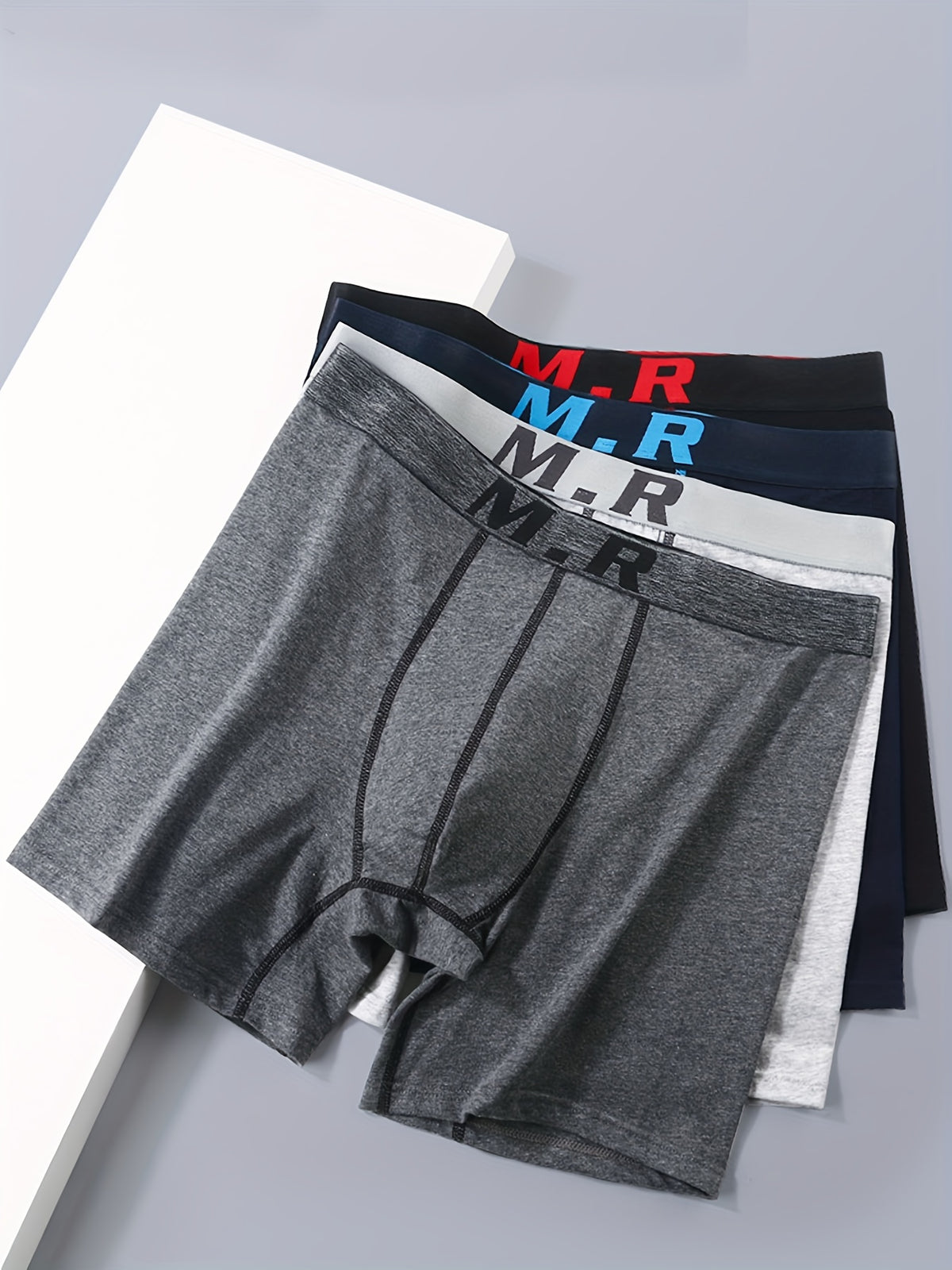 Boxer de sport respirant coton homme — lot de 4, uni, assortiment S, du M au 3XL