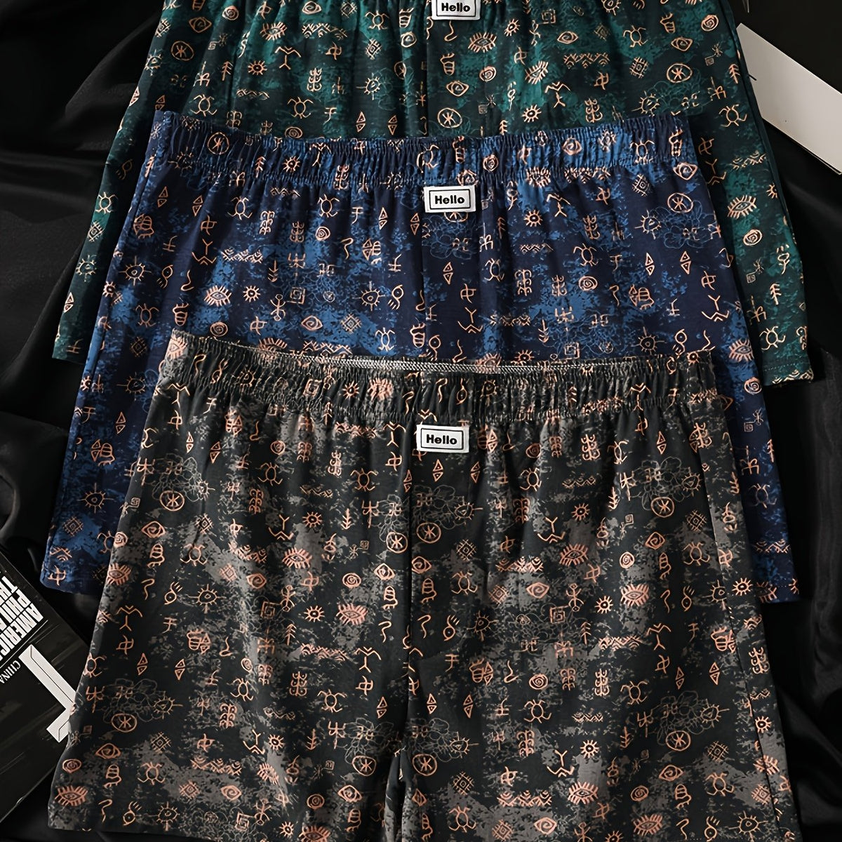 Pack de 3 Noir, Bleu & Vert