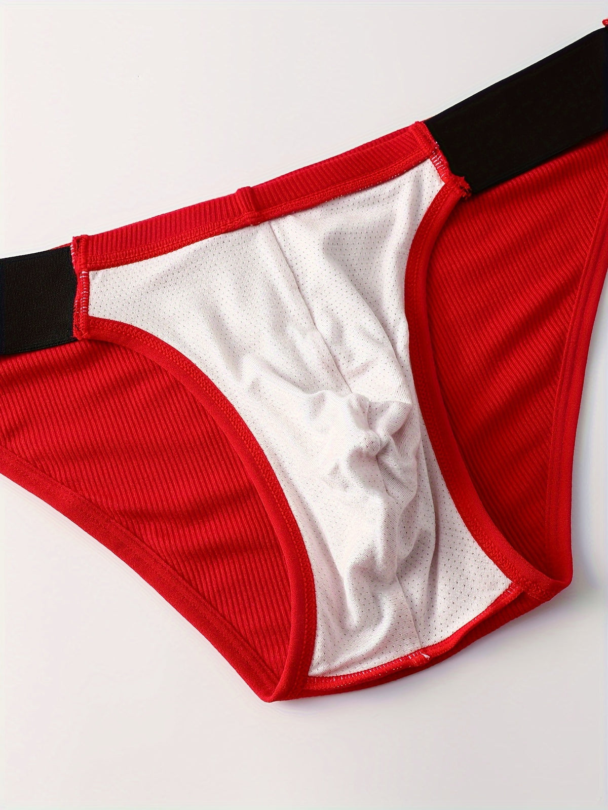 Slip sans couture respirant bambou homme — lot de 5, noir + blanc + gris foncé + rouge + gris charbon