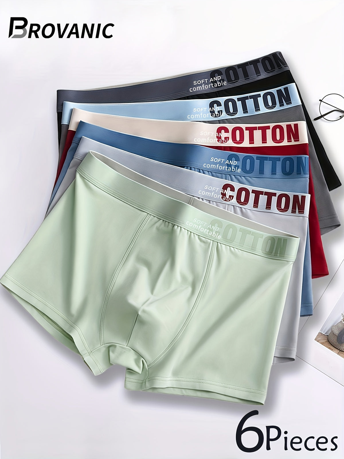 Slip coton homme — lot de 6, uni