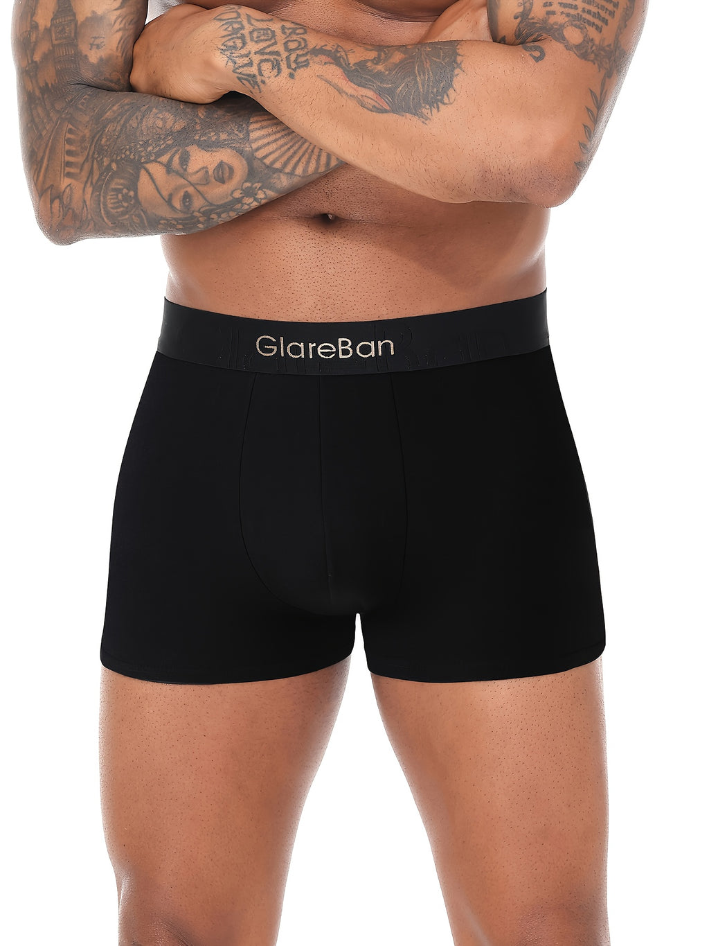 Boxer de sport coton homme — lot de 5, uni, assortiment E (modèle 2)