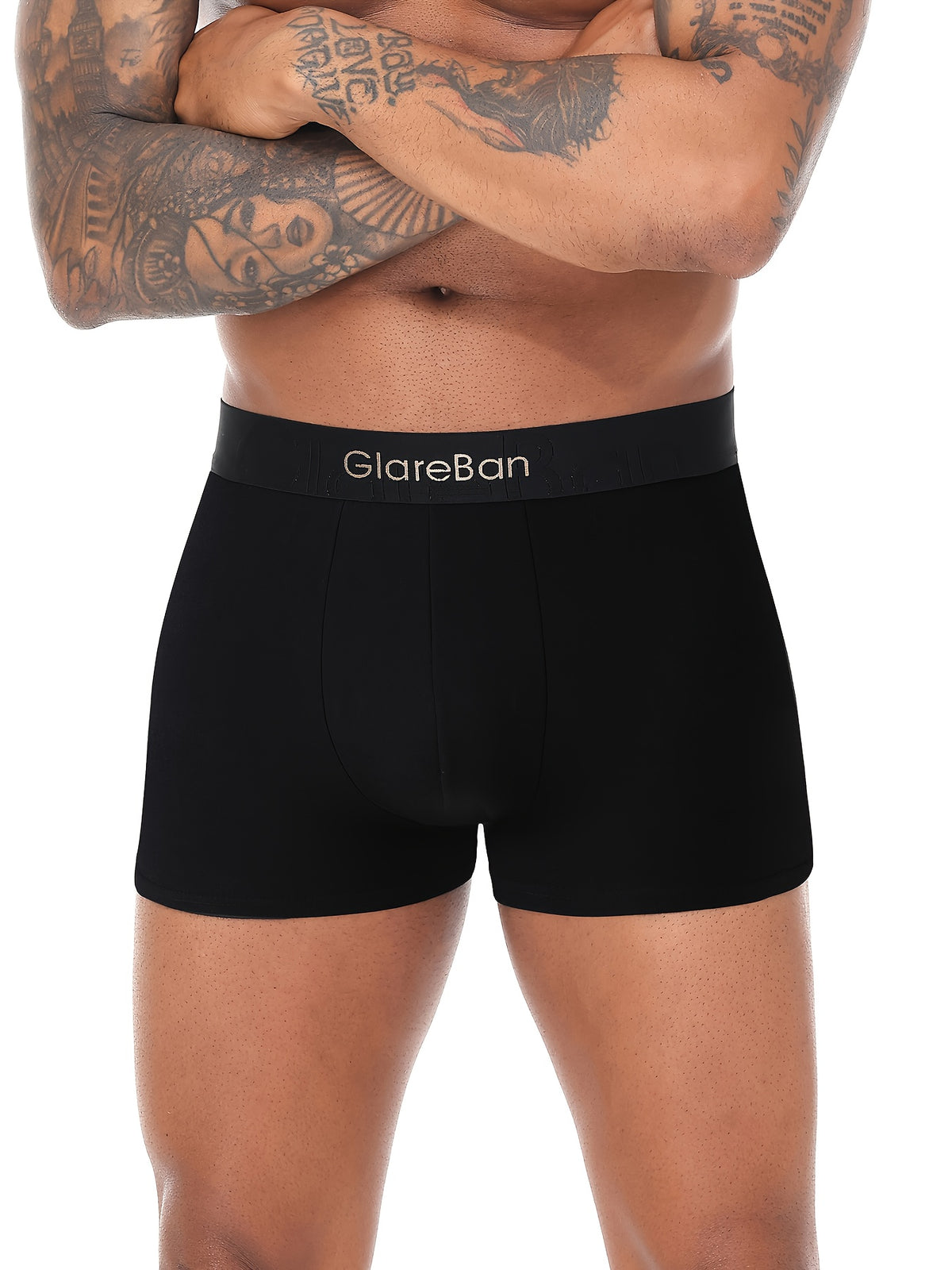 Boxer de sport coton homme — lot de 5, uni, assortiment E (modèle 2)