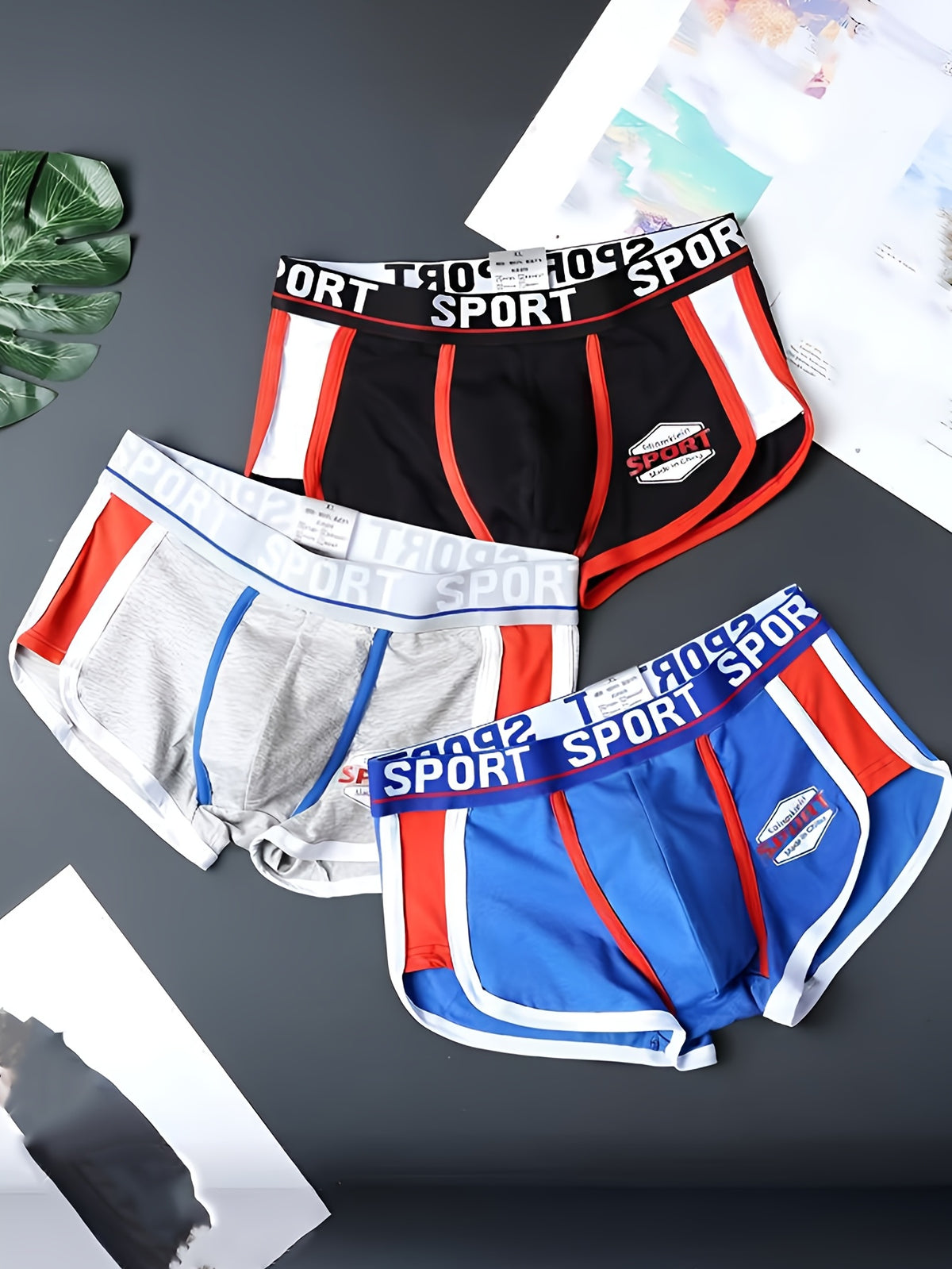 Boxer coton homme — lot de 5, uni