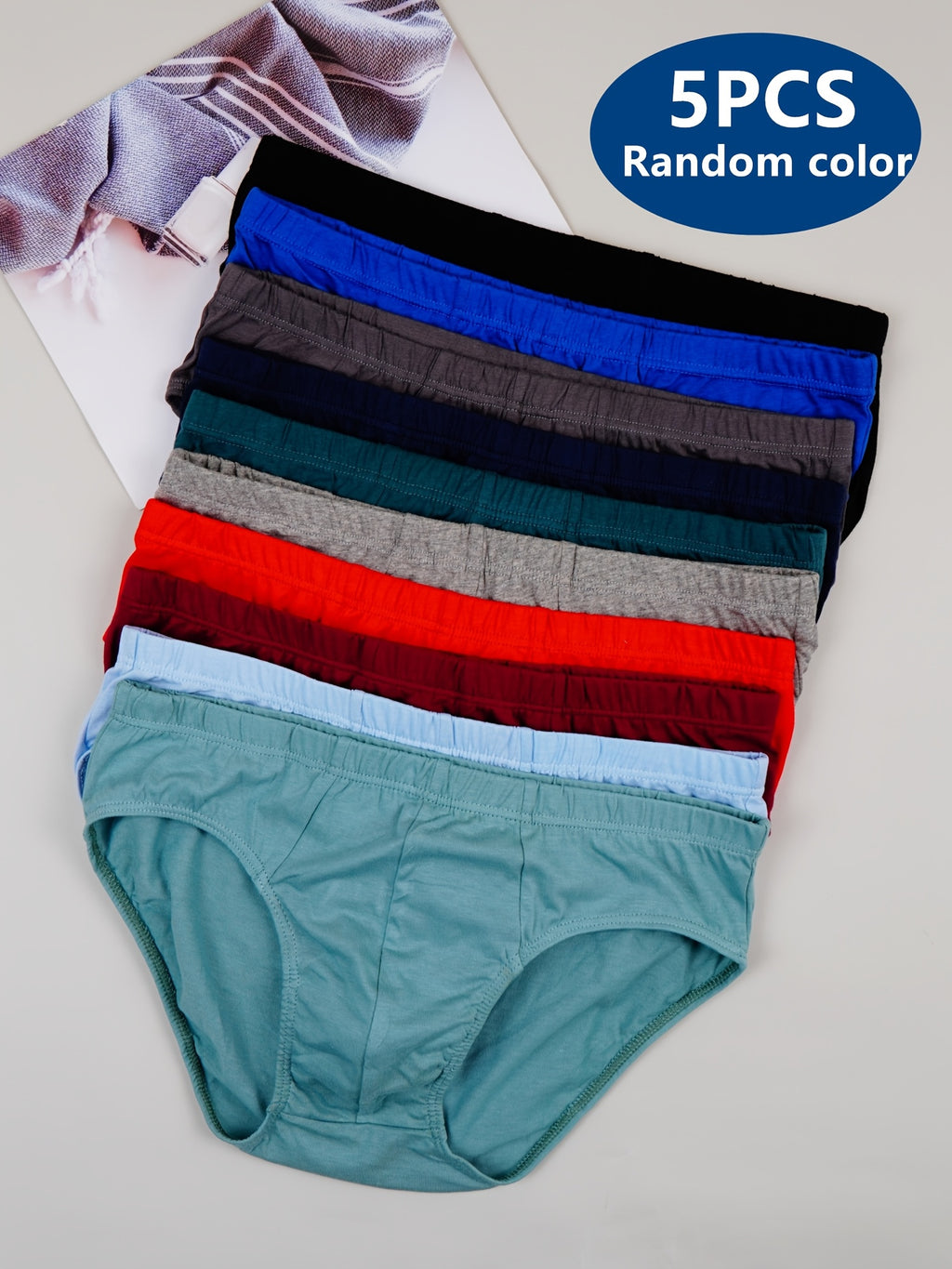 Slip de sport microfibre homme — lot de 5, uni, assortiment S