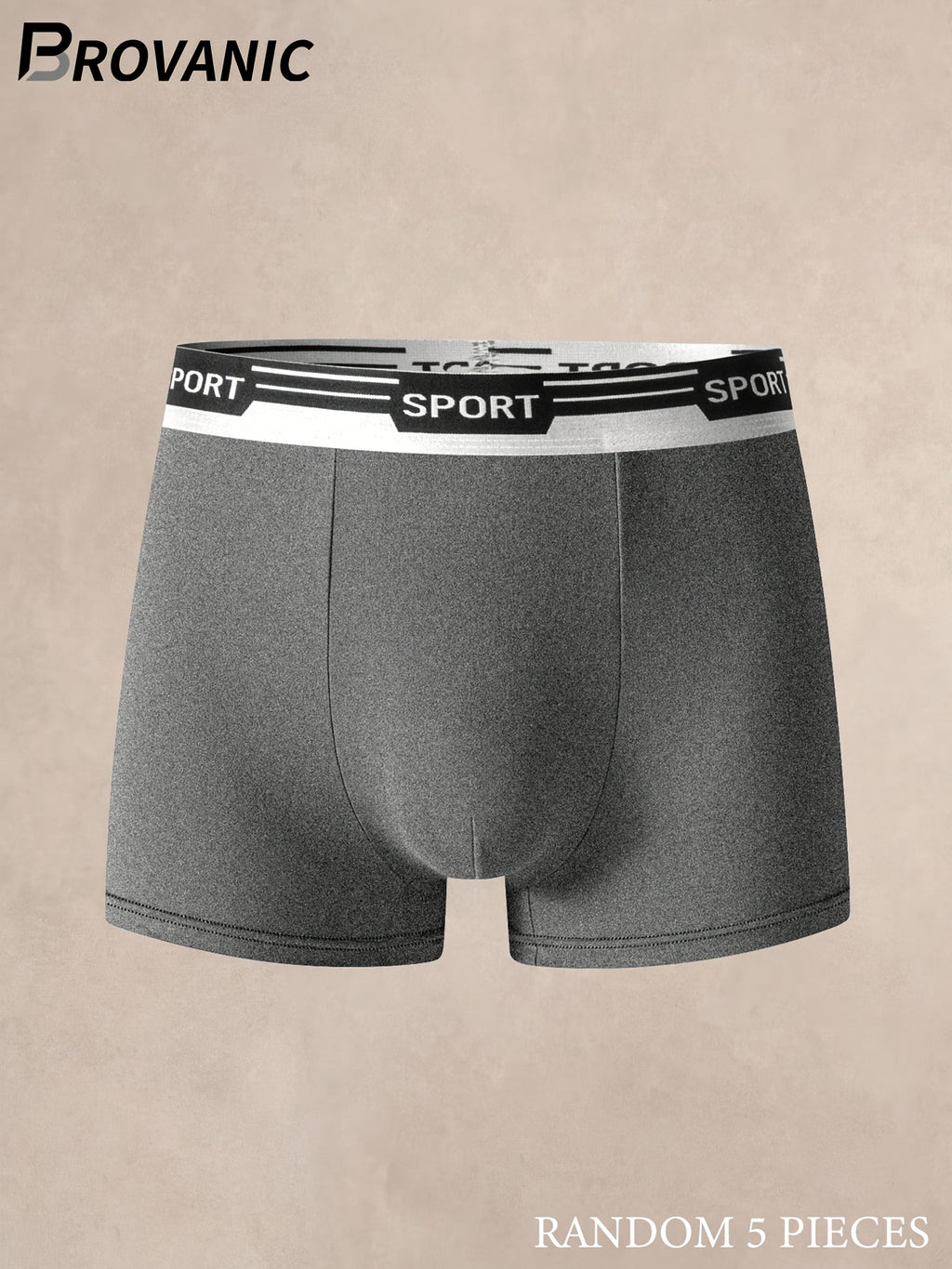 Boxer sans couture respirant microfibre homme — lot de 5, uni, du S au XXL