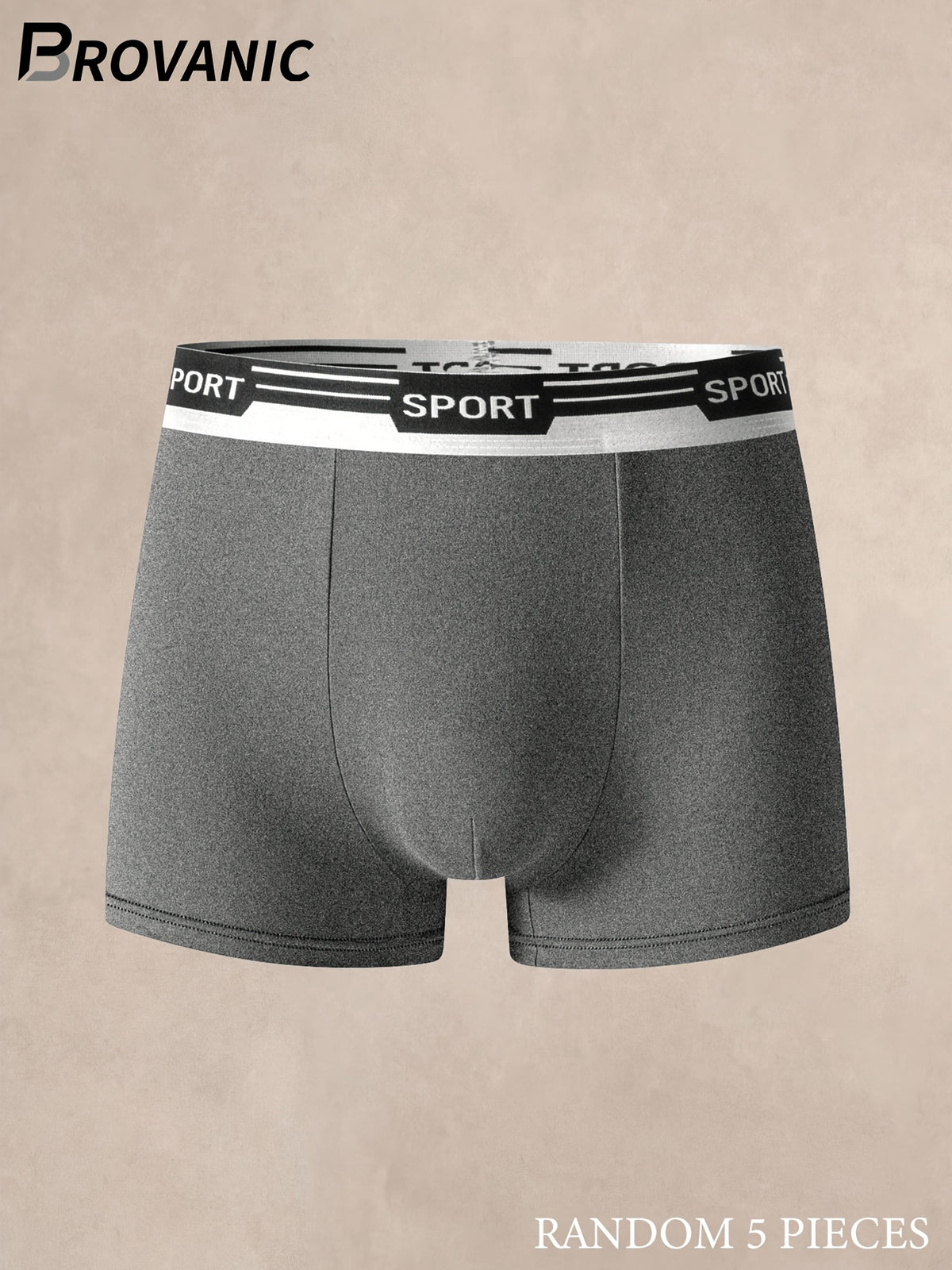 Boxer sans couture respirant microfibre homme — lot de 5, uni, du S au XXL