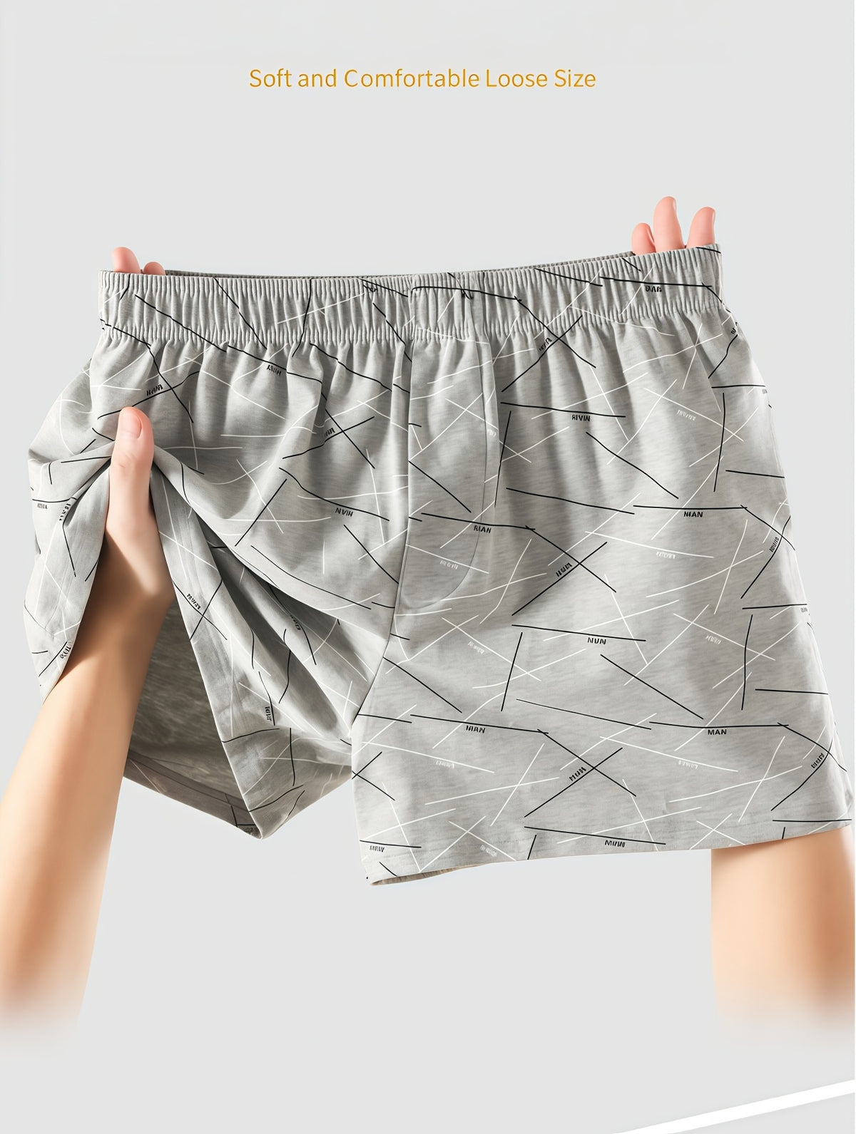 Boxer coton homme — lot de 3, imprimé, assortiment S, du S au XL