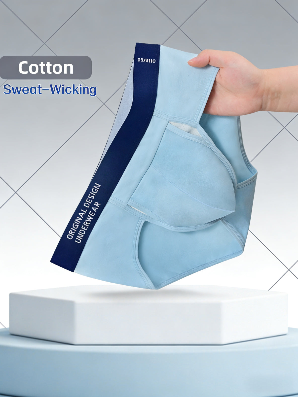Slip de sport respirant coton homme — lot de 3, uni, assortiment S