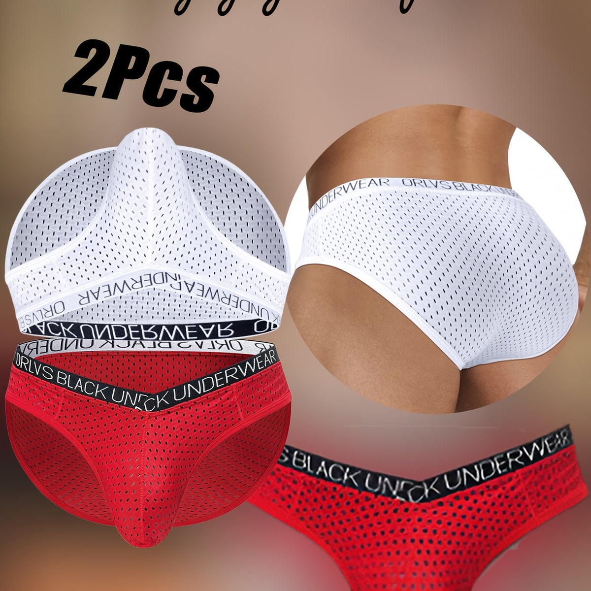 2 Pièces Couleurs Mixtes - Blanc Rouge