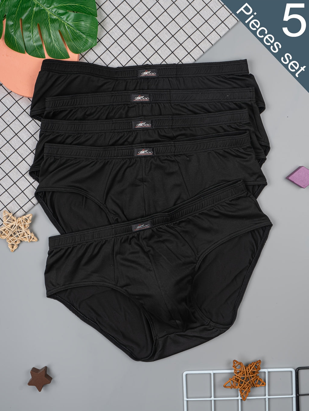 Slip de sport respirant microfibre homme — lot de 5, uni