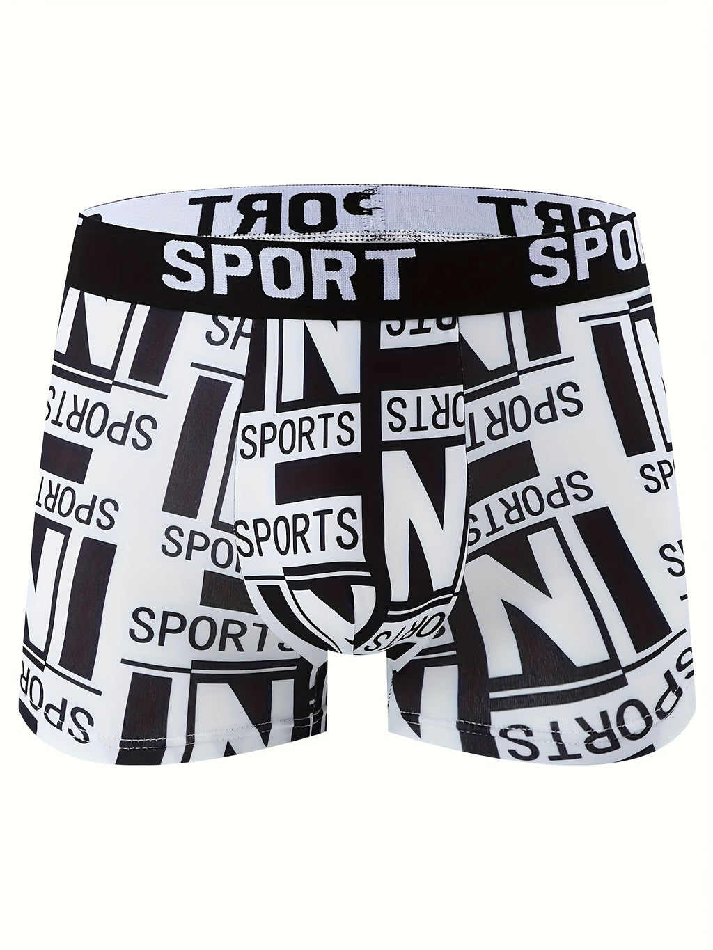 Boxer de sport respirant microfibre homme — lot de 10, géométrique