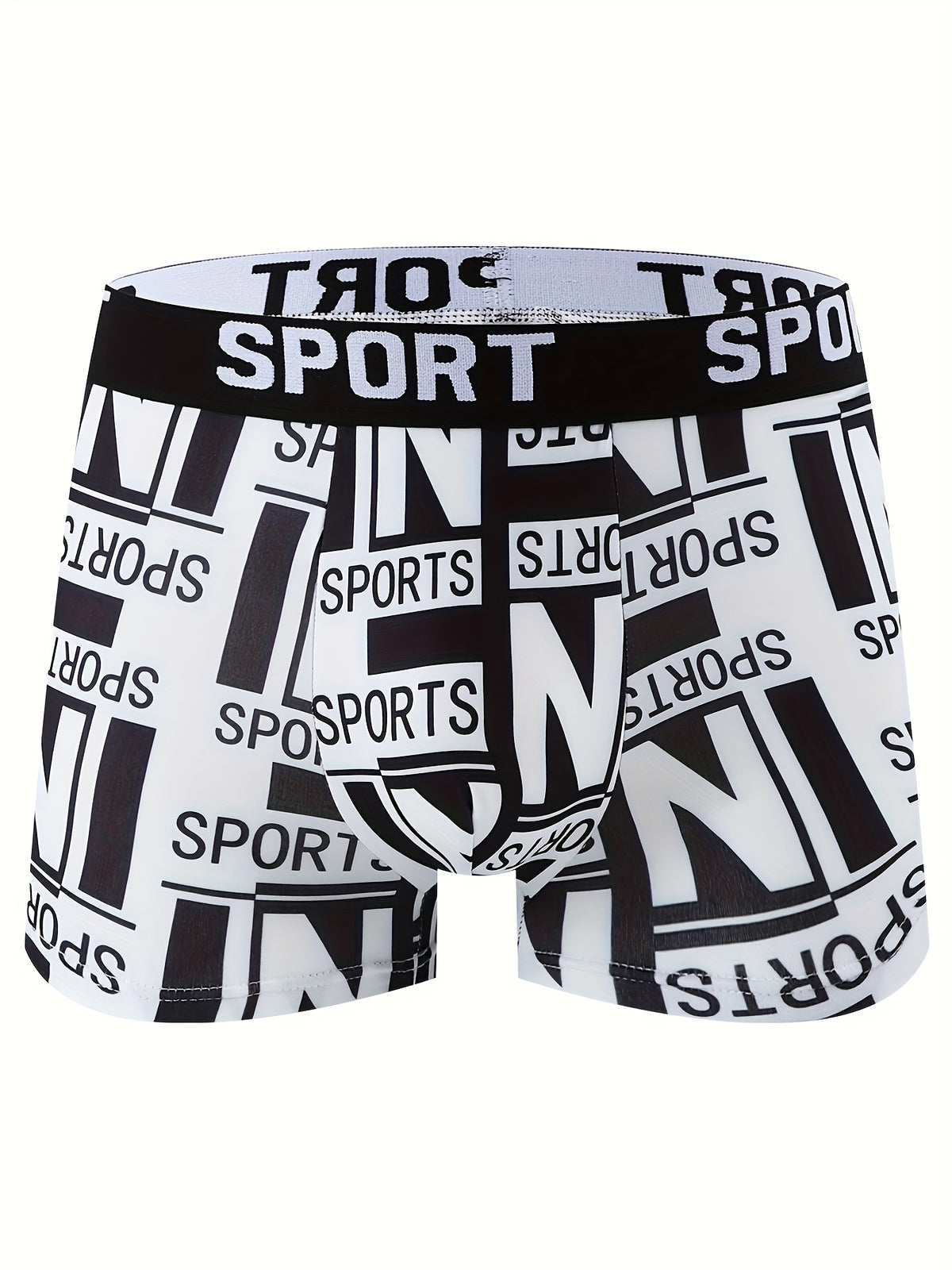 Boxer de sport respirant microfibre homme — lot de 10, géométrique