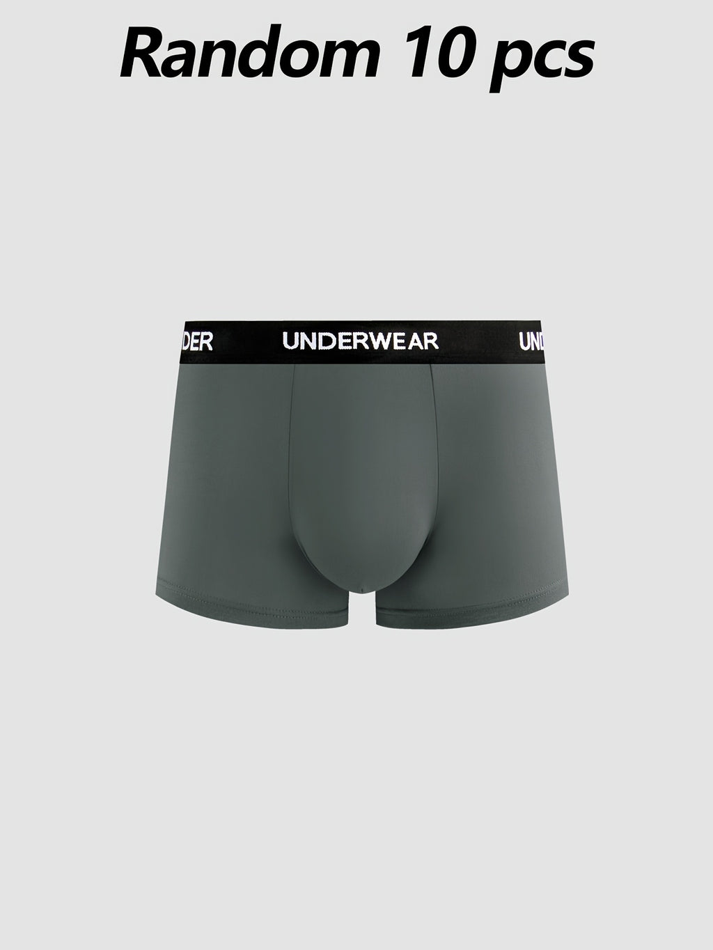 Boxer de sport respirant coton homme — lot de 10, uni, du S au XXL
