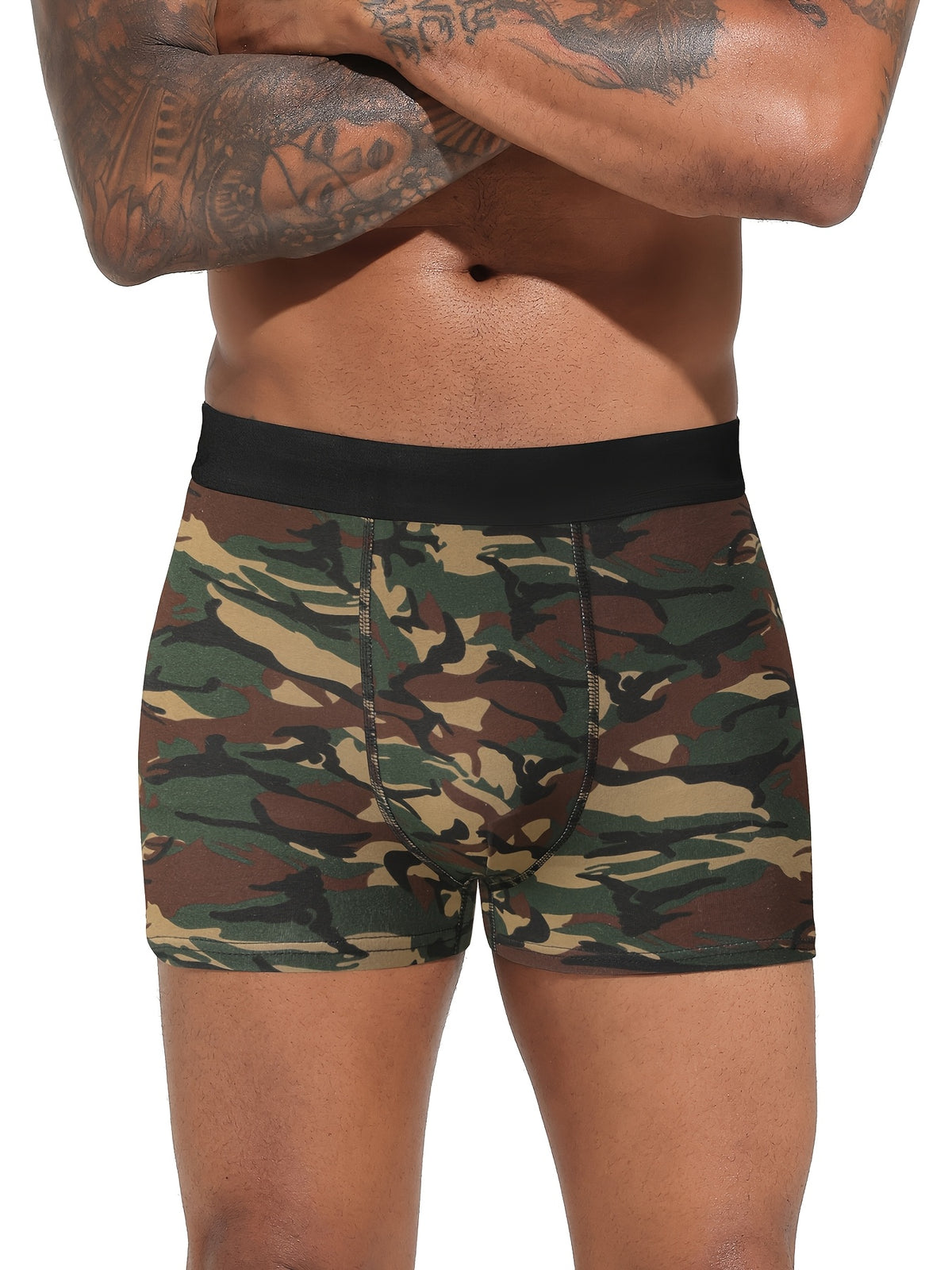 Boxer coton homme — lot de 5, imprimé, assortiment E